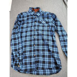 Yee Yee Men's Shirt XLFlannel BluePlaid  Country Western Button Up